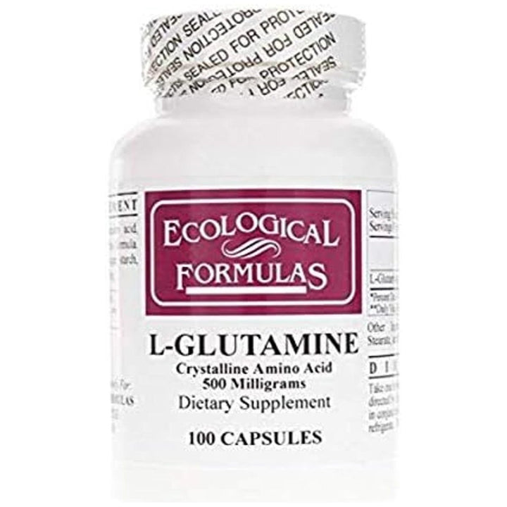 Ecological Formulas L-Glutamine 500 mg 100 Capsules - Supplement Facts panel