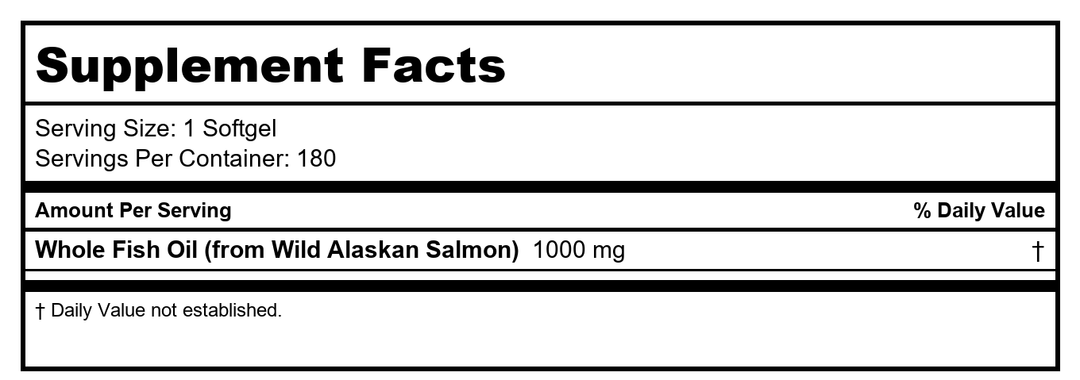 New Chapter Wholemega Fish Oil 1000 mcg 180 Softgels - Supplement Facts panel