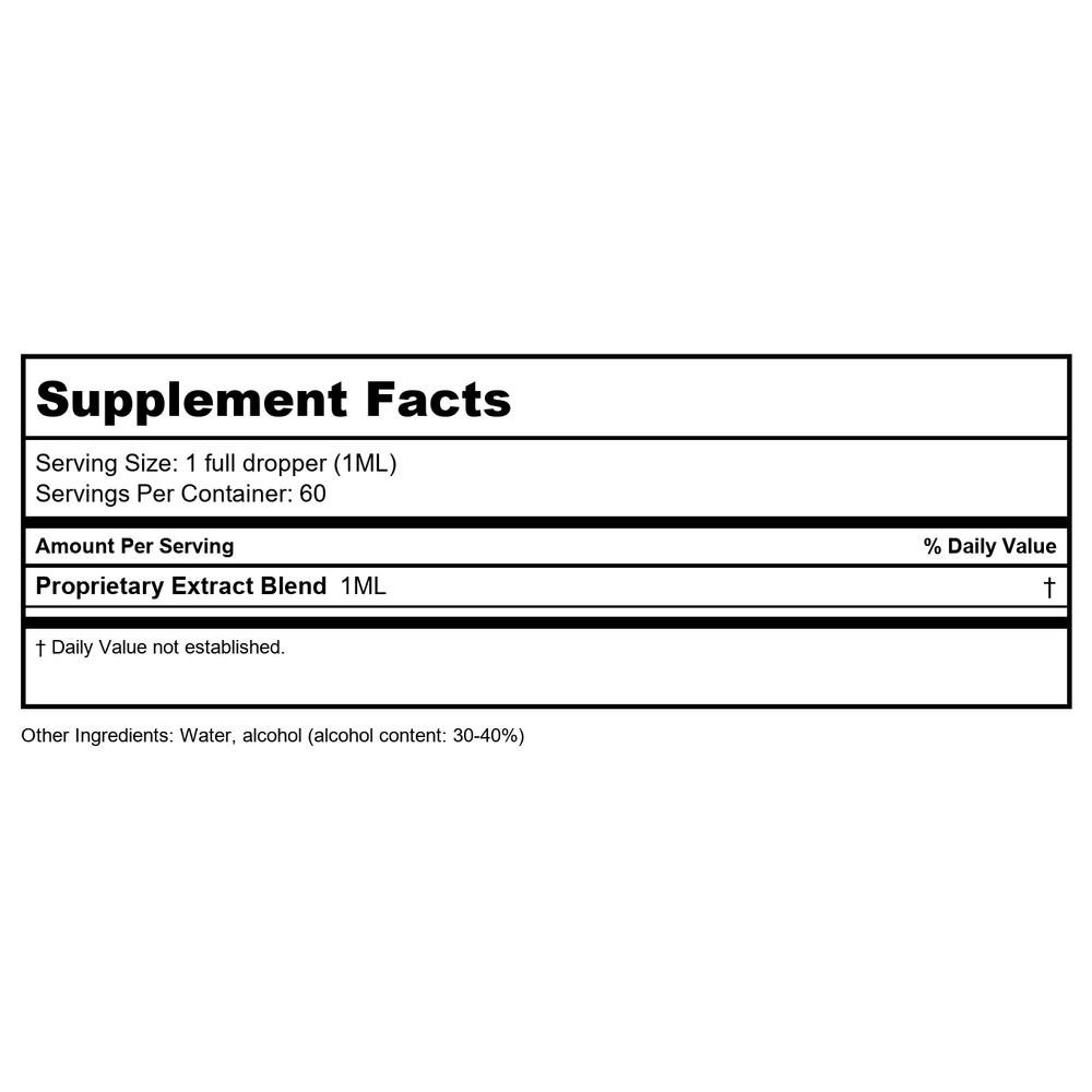 Host Defense Reishi Extract 2oz - - Supplement Facts panel