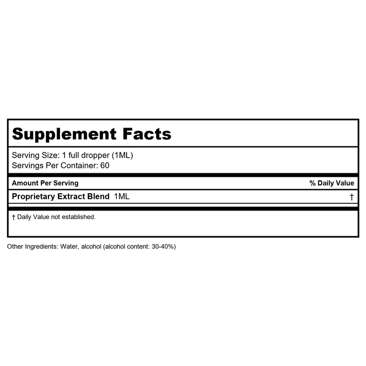 Host Defense Reishi Extract 2oz - - Supplement Facts panel