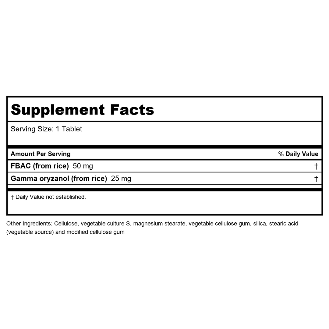 Biotics Research Gammanol Forte 180 Tablets - Supplement Facts panel