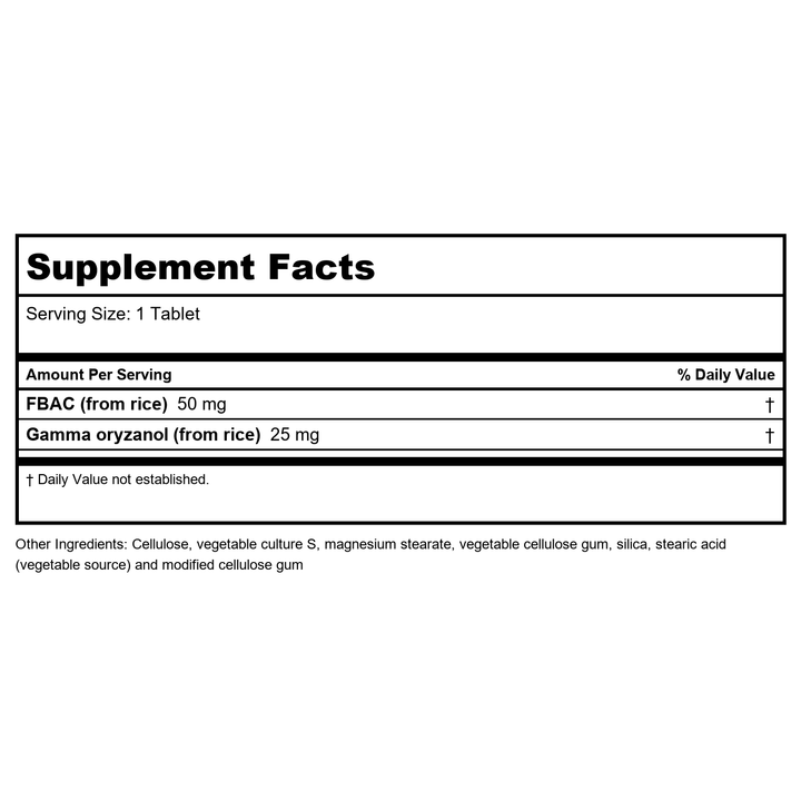 Biotics Research Gammanol Forte 180 Tablets - Supplement Facts panel