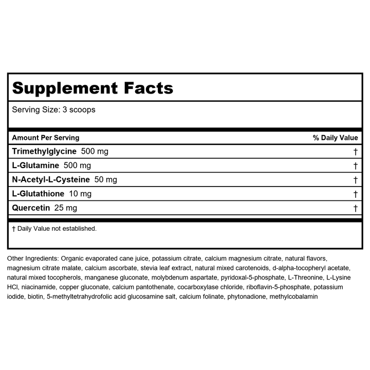 Biotics Research NutriClear 24 oz - Supplement Facts panel