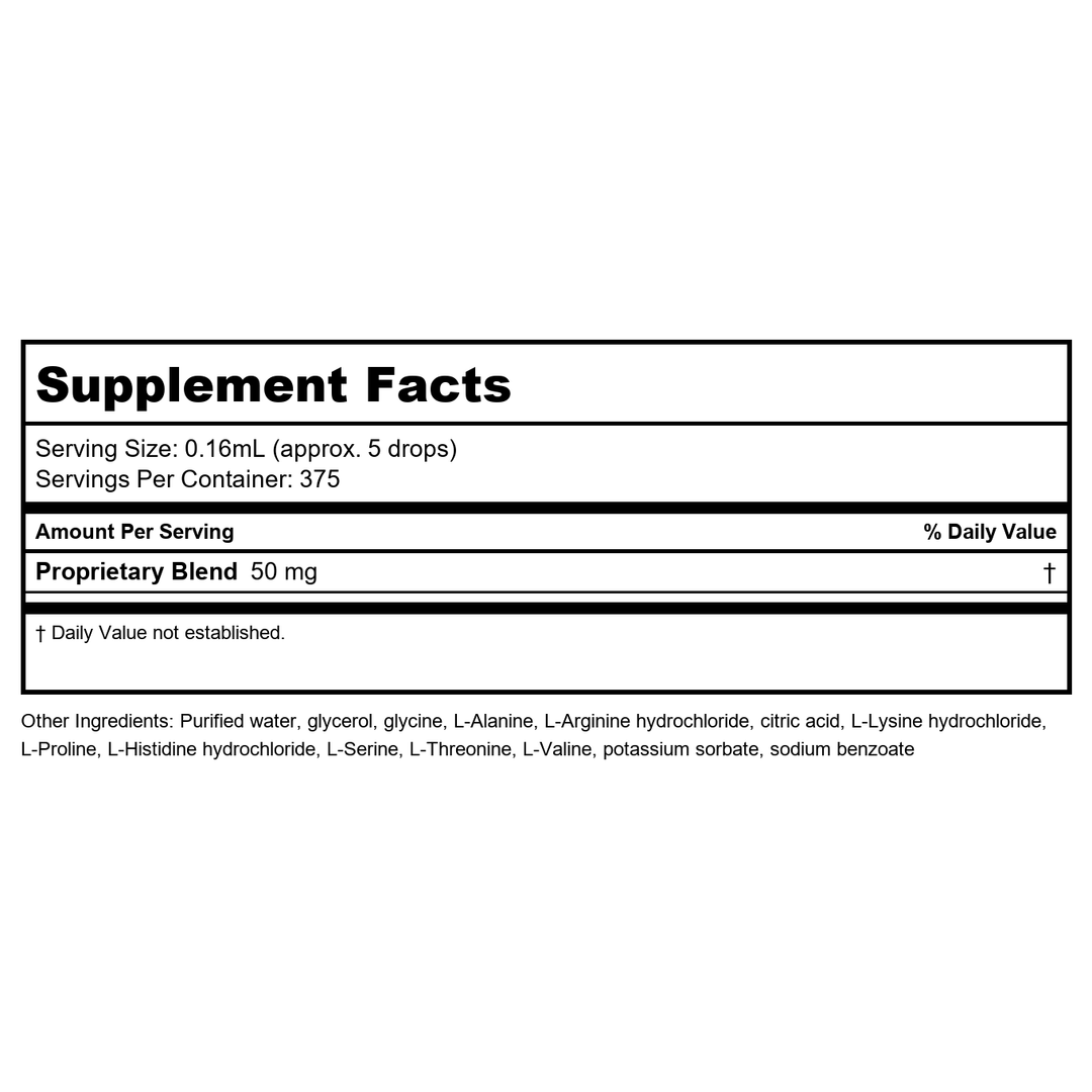 Biotics Research Amino Acid Quicksorb 2oz - 2 Pack - Supplement Facts panel