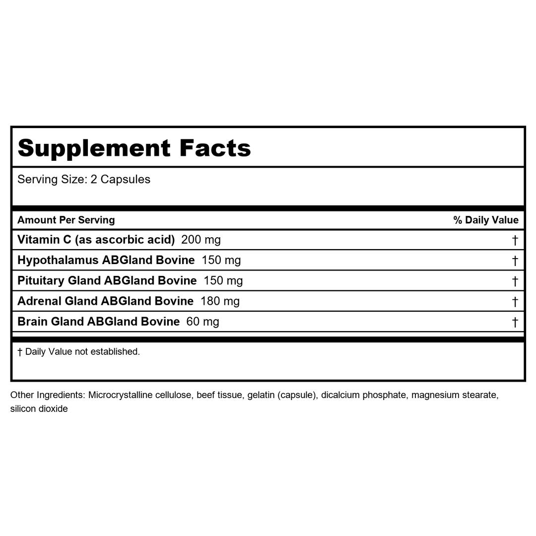 Cardiovascular Research HRF-Thalamic 60 Capsules - Supplement Facts panel