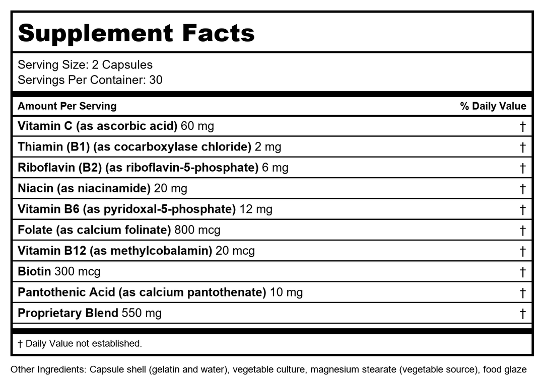 Biotics Research Bio-GGG-B 60 Capsules - Supplement Facts panel