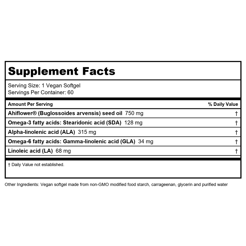 BodyBio Gut+ 30 Capsules - Supplement Facts panel