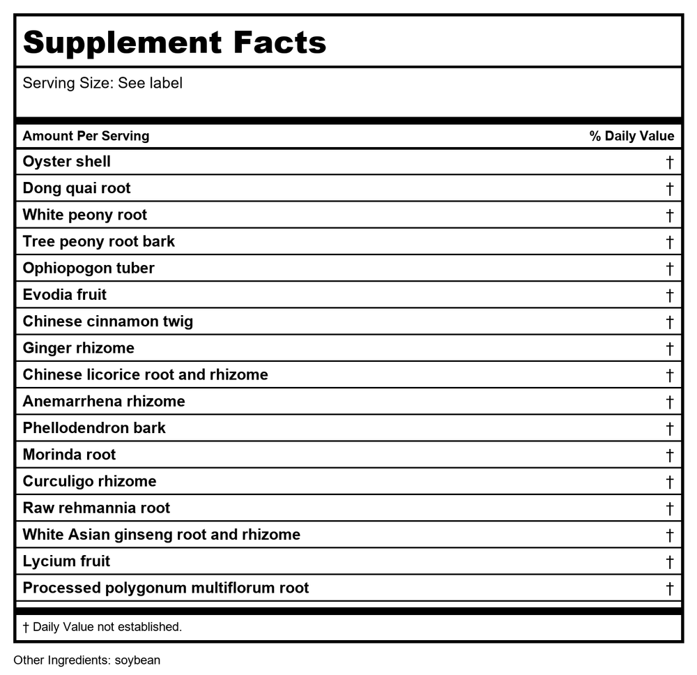 Kan Herbals Women's Journey 120 Tablets - Supplement Facts panel