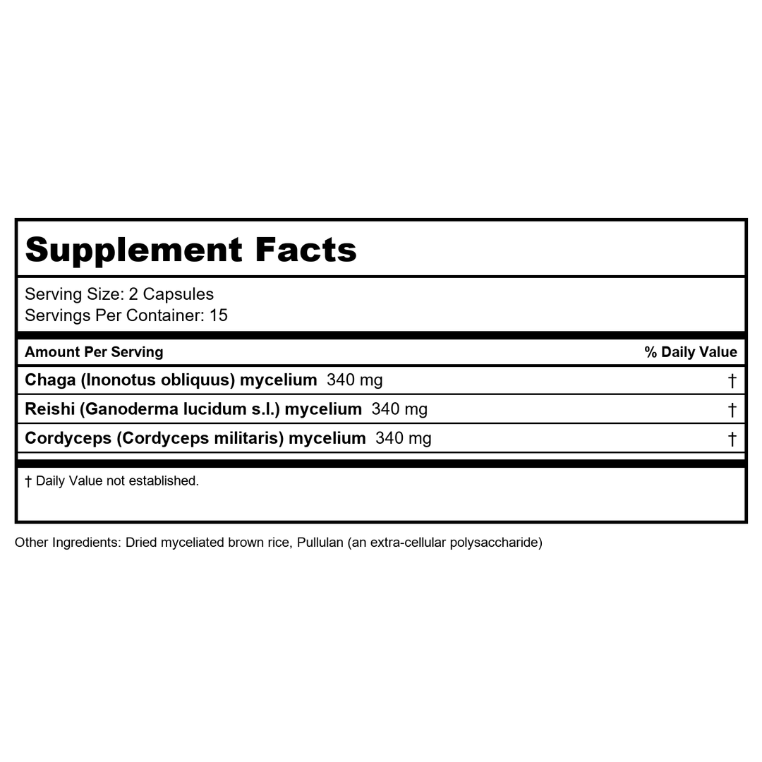 Host Defense Breathe 30 Vcaps - Supplement Facts panel