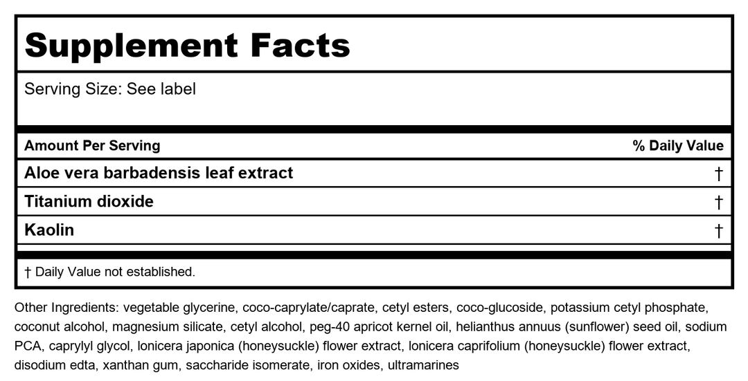 Ecco Bella Face Powder Light .38 Ounce - EB0055 - Supplement Facts panel
