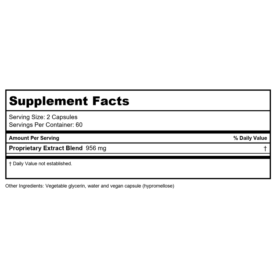 Gaia Herbs Pro Glycemic Formula Support Caps 120 Liquid Phyto-Caps - Supplement Facts panel