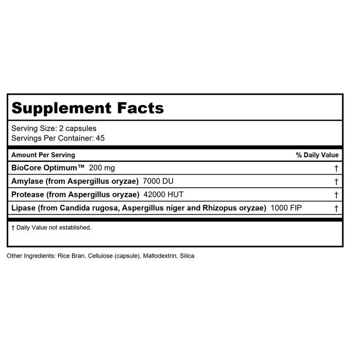 Now Foods Optimal Digestive System 90 Vcaps - 2958 - 3 Pack - Supplement Facts panel