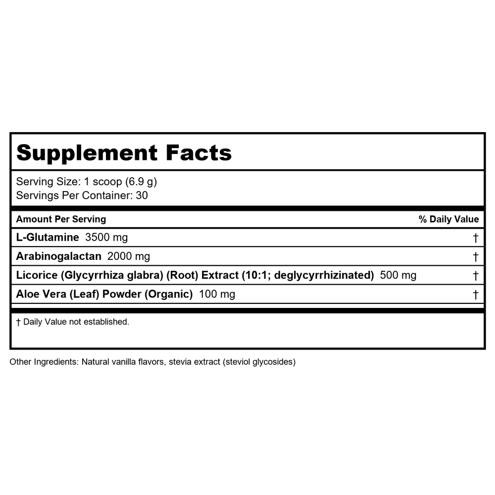NuMedica GlutaMed 209 Grams - Supplement Facts panel