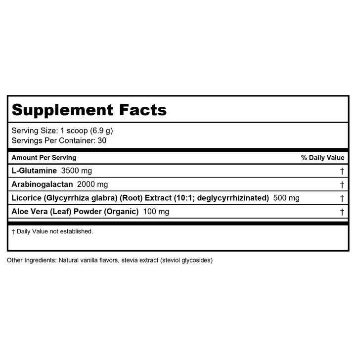 NuMedica GlutaMed 209 Grams - Supplement Facts panel