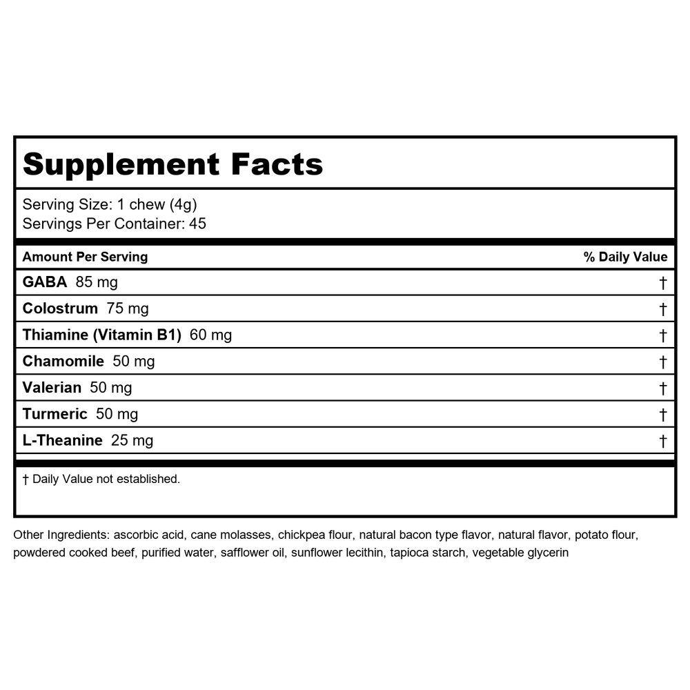 Life Extension Calm-Mag 30 Vcaps - Supplement Facts panel