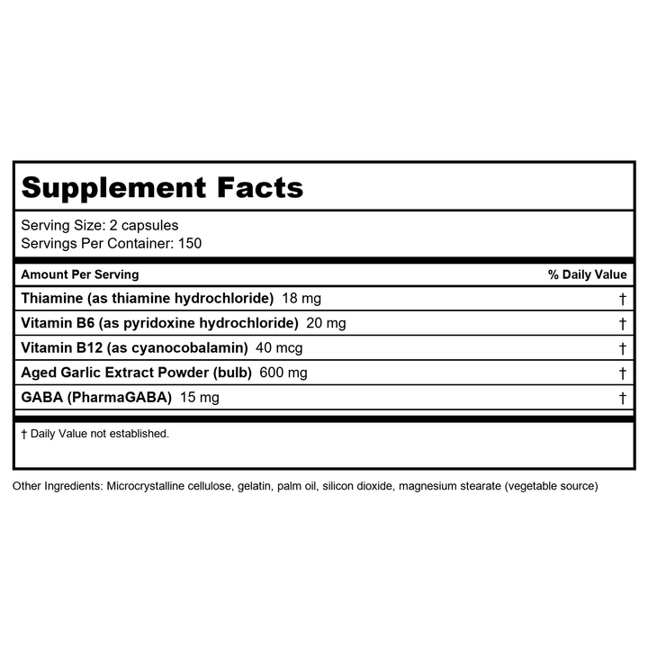 Kyolic - Kyolic Aged Garlic Extract Curcumin - 100 Capsules - Supplement Facts panel
