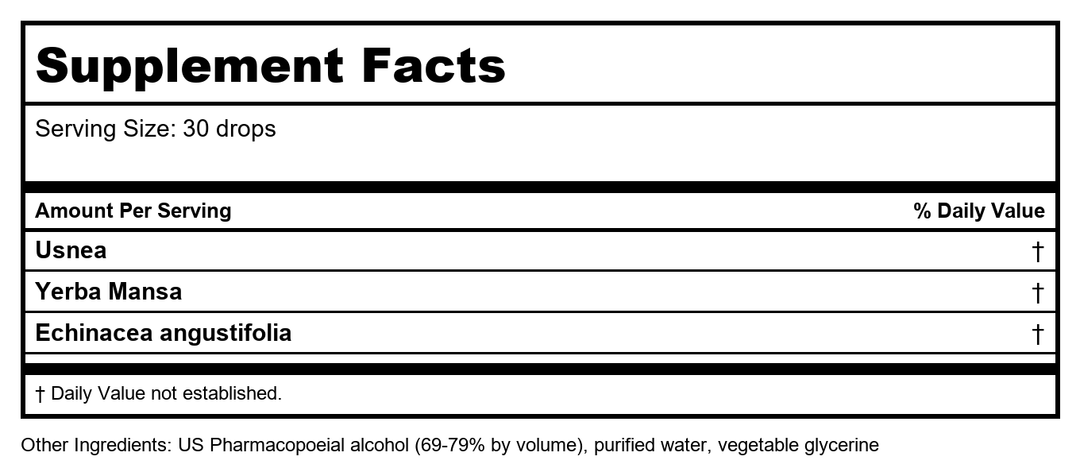 Herbs Etc - Phytocillin Professional Strength - 2 fl. oz. - Supplement Facts panel