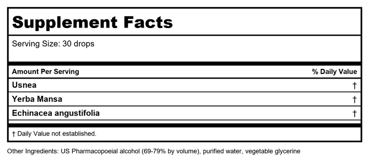 Herbs Etc - Phytocillin Professional Strength - 2 fl. oz. - Supplement Facts panel