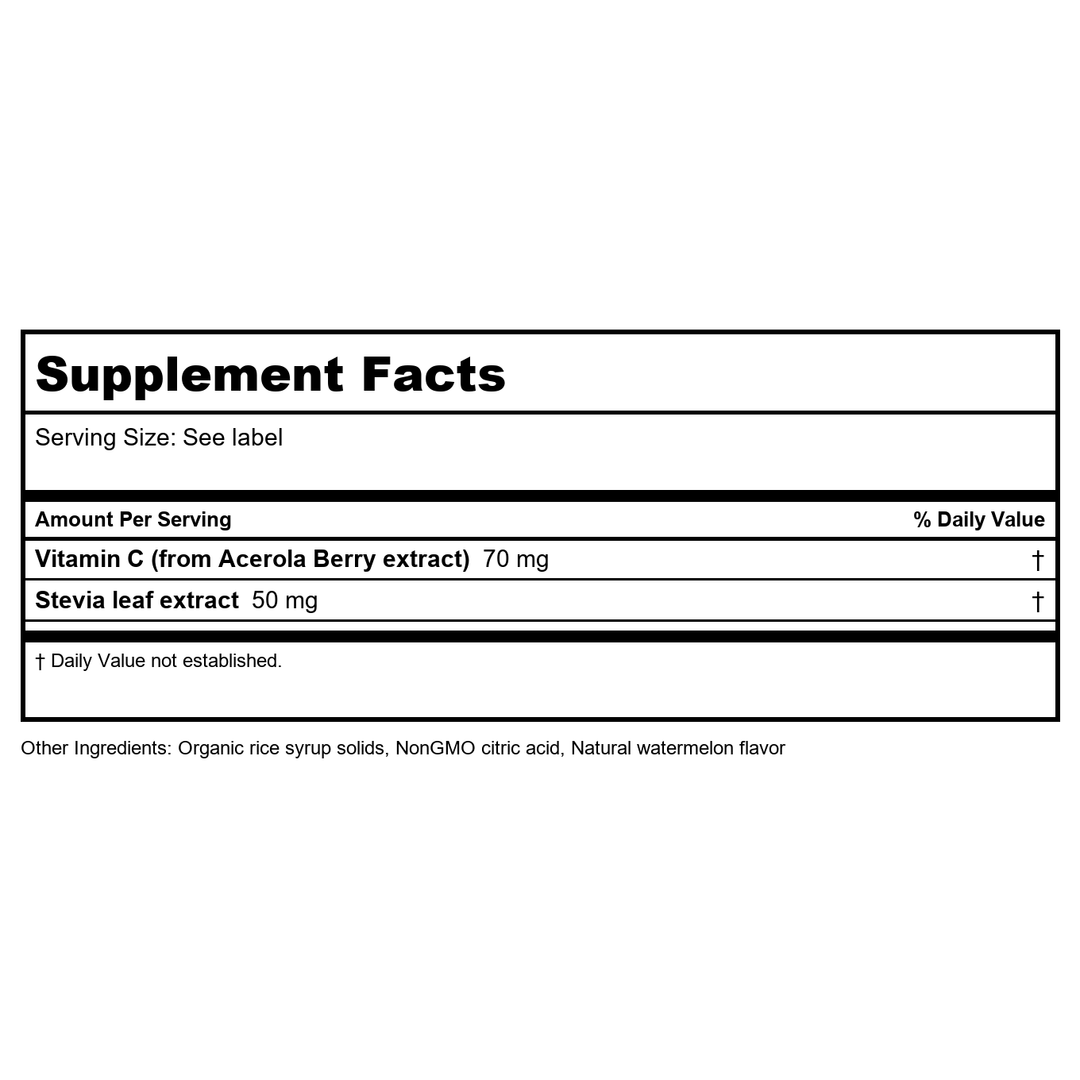 Superieur Electrolytes - Electrolyte Powder Fresh Watermelon - 6.9 oz. - Supplement Facts panel