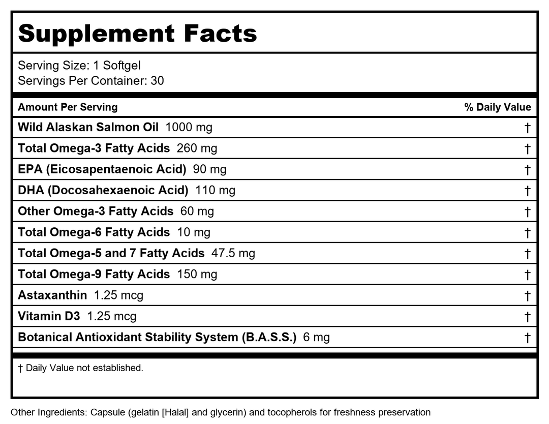 New Chapter Omega-3 Complex 30 Softgels - Supplement Facts panel