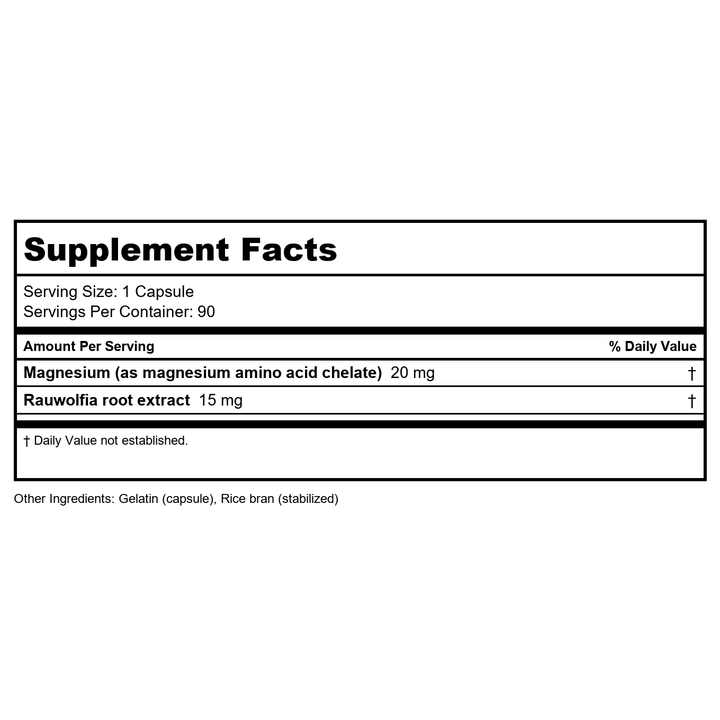 Empirical Labs - Cardio VH - 90 Capsules - Supplement Facts panel