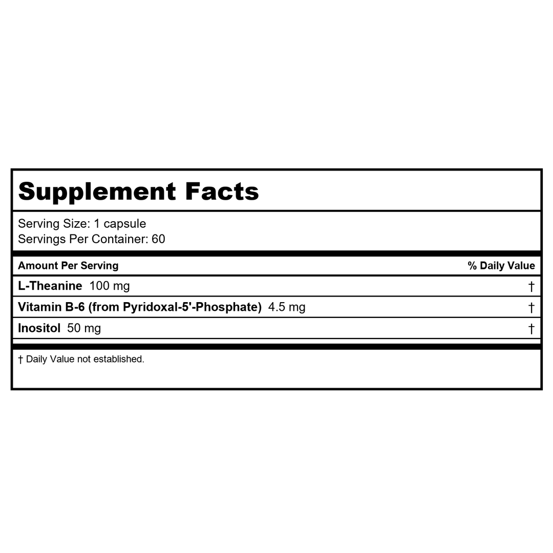 Thompson Stress Complex 90 Vcaps  PN 19141 - Supplement Facts panel
