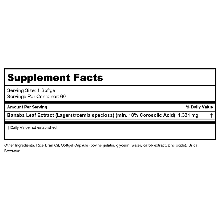 Now Foods GlucoFit 60 Softgels - 3095 - 3 Pack - Supplement Facts panel