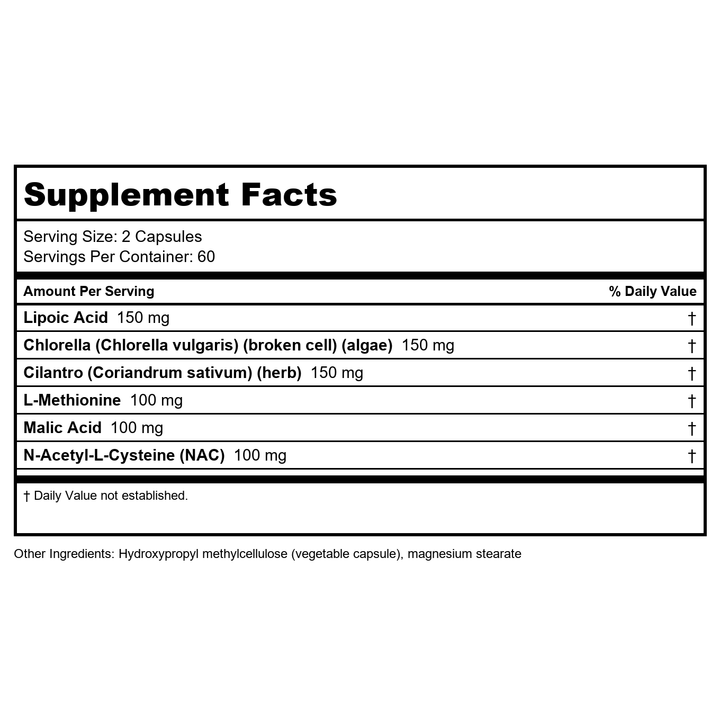 NuMedica HM Protect 120 Vcaps - Supplement Facts panel