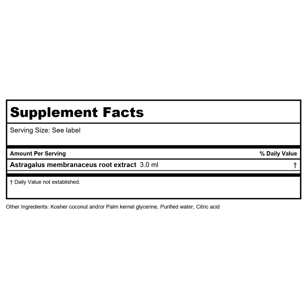 Herbs For Kids Astragalus Extra Alcohol Free 1oz   10155 - Supplement Facts panel