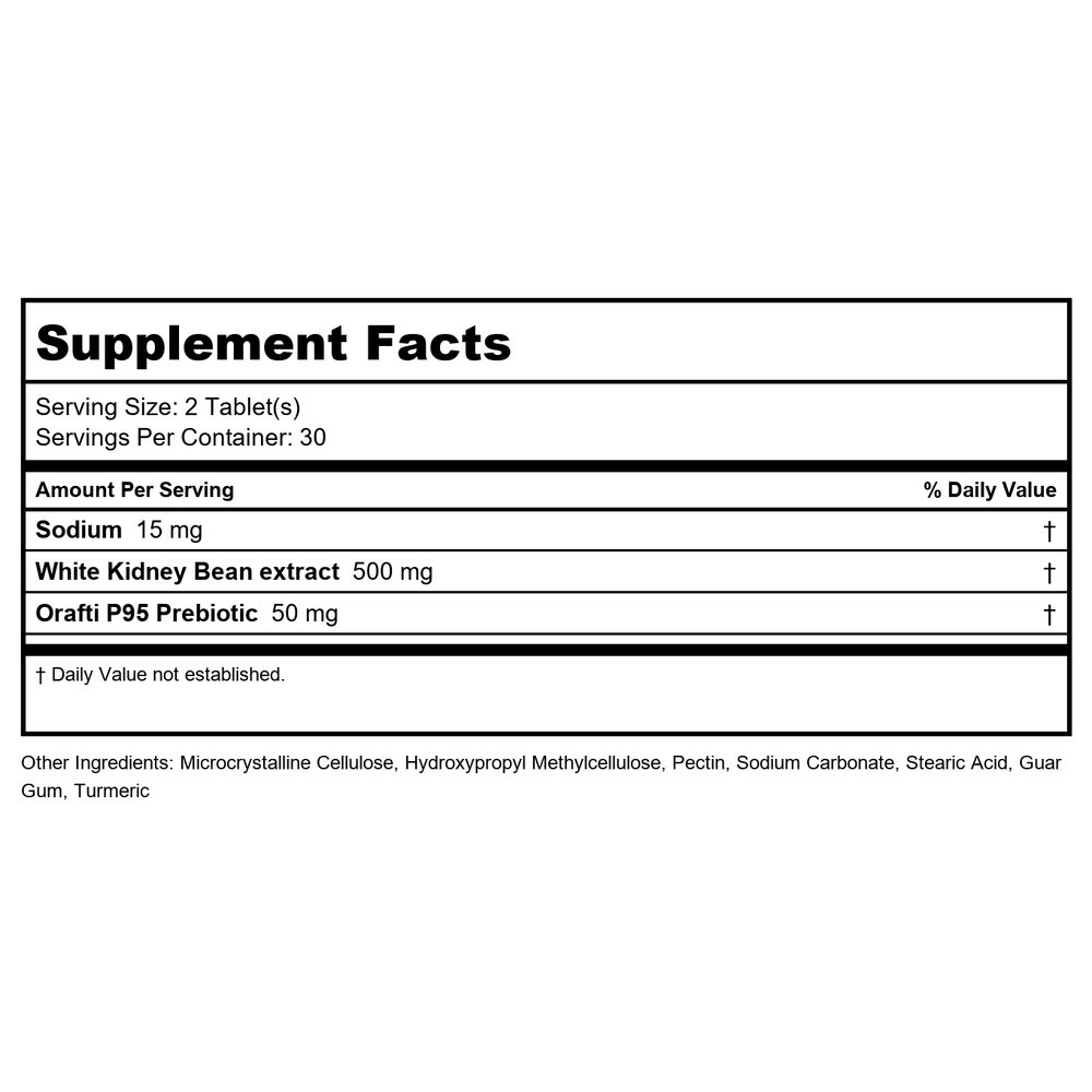 Hyperbiotics - Better Body Probiotic for Weight Loss Support 5 Billion CFU - 60 Tablets - Supplement Facts panel