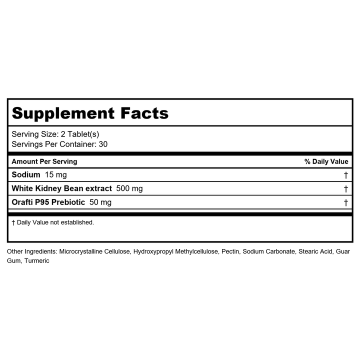 Hyperbiotics - Better Body Probiotic for Weight Loss Support 5 Billion CFU - 60 Tablets - Supplement Facts panel