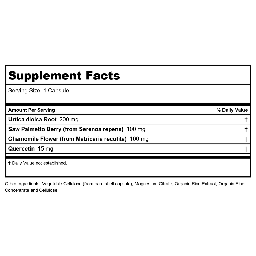 D'Adamo Genoma EQ 60 Vcaps - Supplement Facts panel