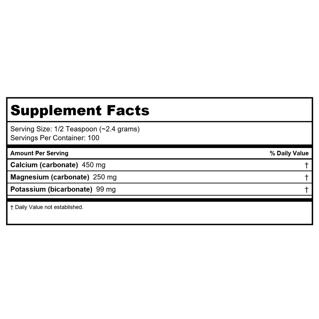 Ecological Formulas Tri-Salts 200 Grams - 2 Pack - Supplement Facts panel