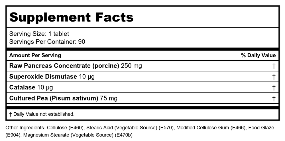 Biotic Research BIO-6-plus 90 cap - Supplement Facts panel