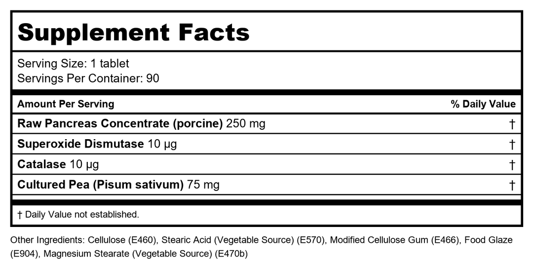 Biotic Research BIO-6-plus 90 cap - Supplement Facts panel