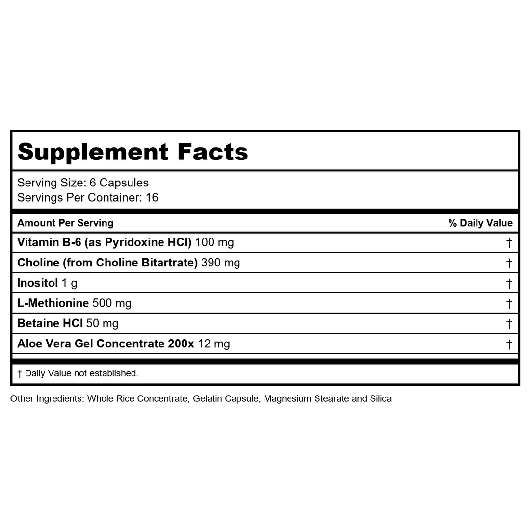 Solaray - Lipotropic 1000 Plus - 100 Capsules - Supplement Facts panel