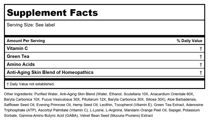 Libido Edge Labs - Total Edge Skin Cream - 4 oz. (formerly Total GH Cream) - Supplement Facts panel
