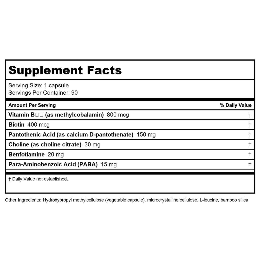 NuMedica B-Replete 180 Vcaps - Supplement Facts panel