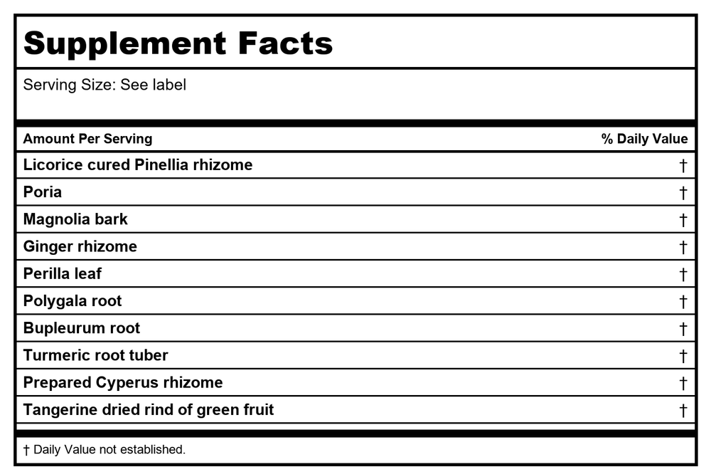 Kan Herb Traditionals Augmented Plum Pit Qi 300 Tablets - Supplement Facts panel