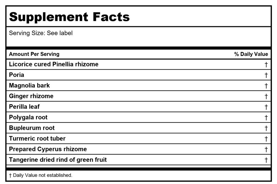 Kan Herb Traditionals Augmented Plum Pit Qi 300 Tablets - Supplement Facts panel