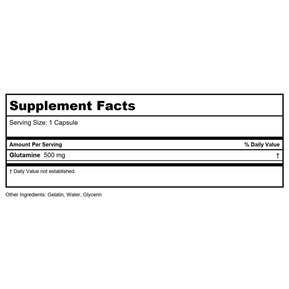Biotics Research L-Tyrosine 100 Capsules - Supplement Facts panel
