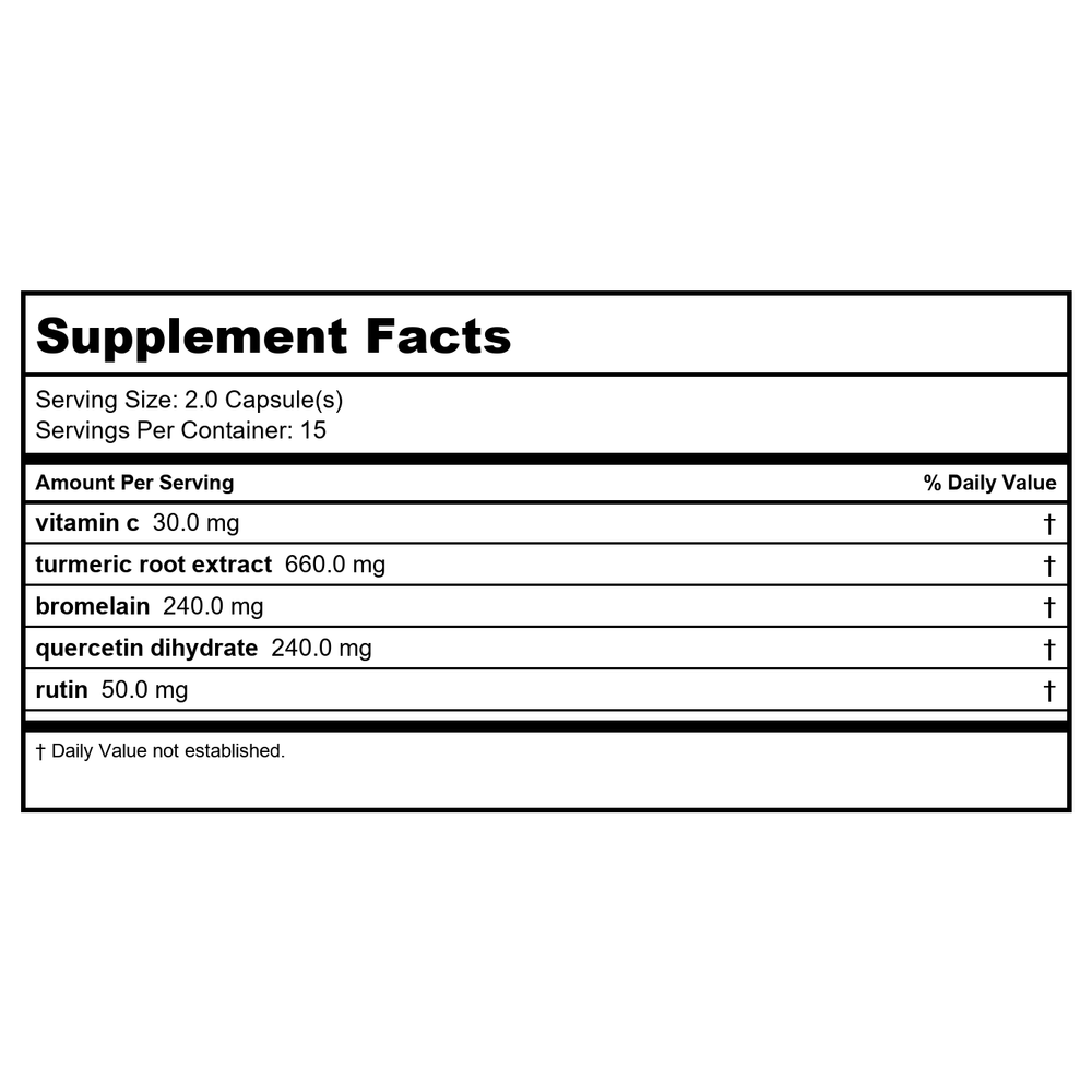 Ortho Molecular Traumeric 30 Capsules - Supplement Facts panel