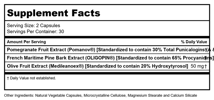 Ortho Molecular Lipitrol OX 60 Capsules - Supplement Facts panel