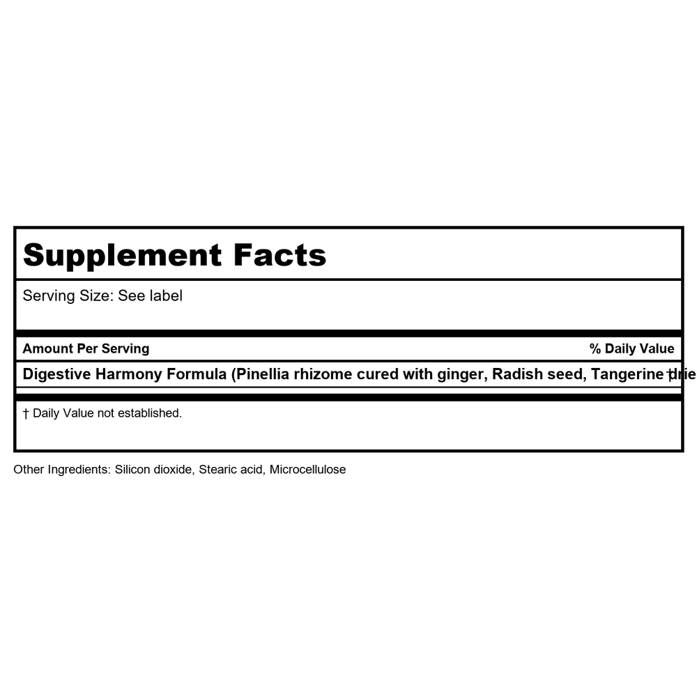 Kan Herb Traditionals Digestive Harmony Formula 1 Ounce - Supplement Facts panel