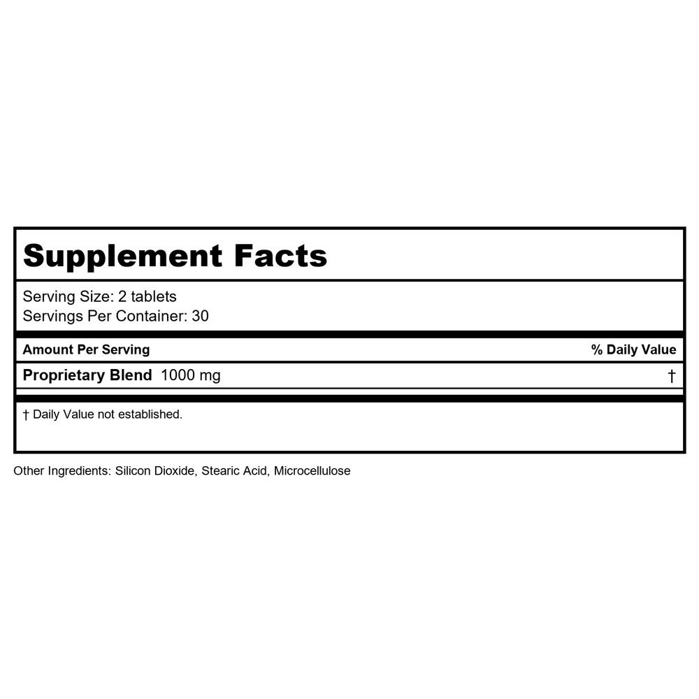 Kan Herb Traditionals Five Peels Formula 60 Tablets - Supplement Facts panel