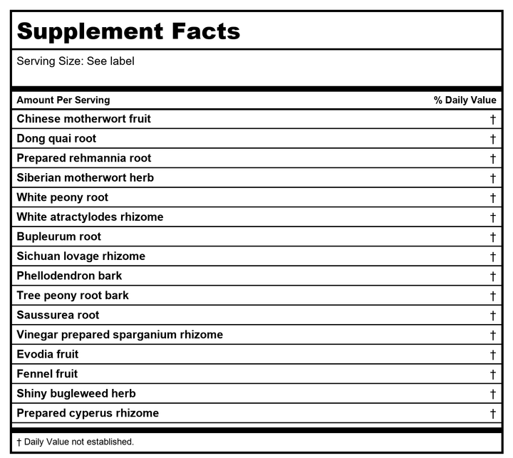 Kan Herb Sage Solutions Got Rhythm 8 Ounce - Supplement Facts panel
