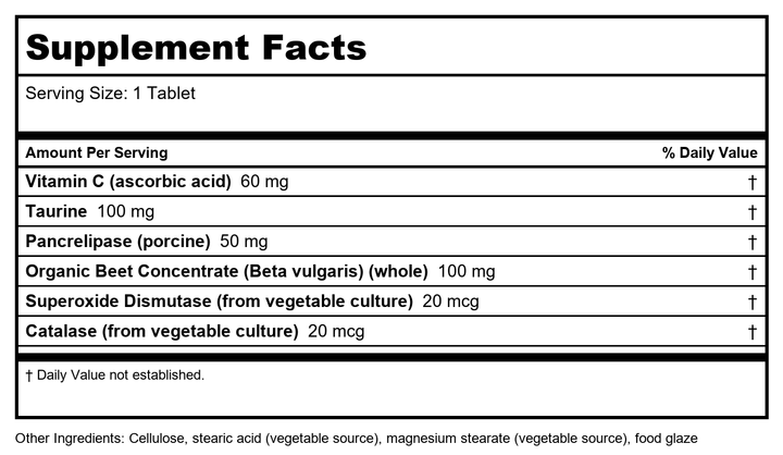 Biotics Research Aqueous Multi-Plus 16oz - Supplement Facts panel