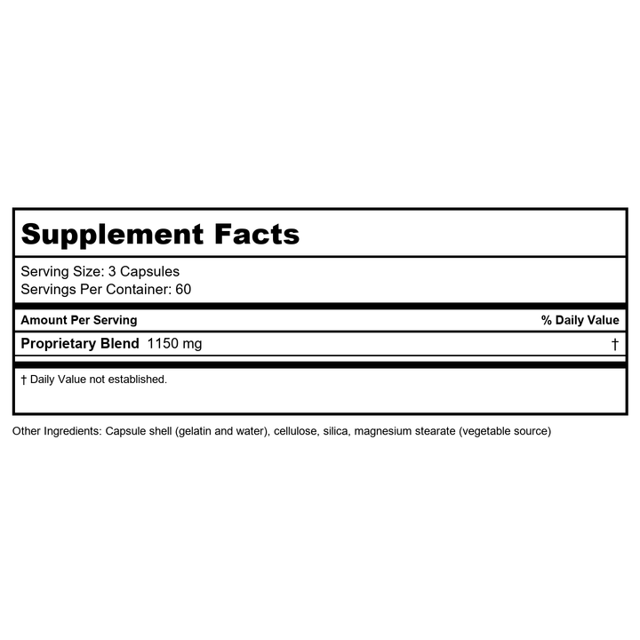 Biotics Research Kapparest 180 Capsules - 2 Pack - Supplement Facts panel