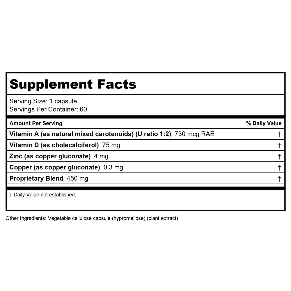 Biotics Research Alpha-Theta Ultra PM 60 Capsules - Supplement Facts panel