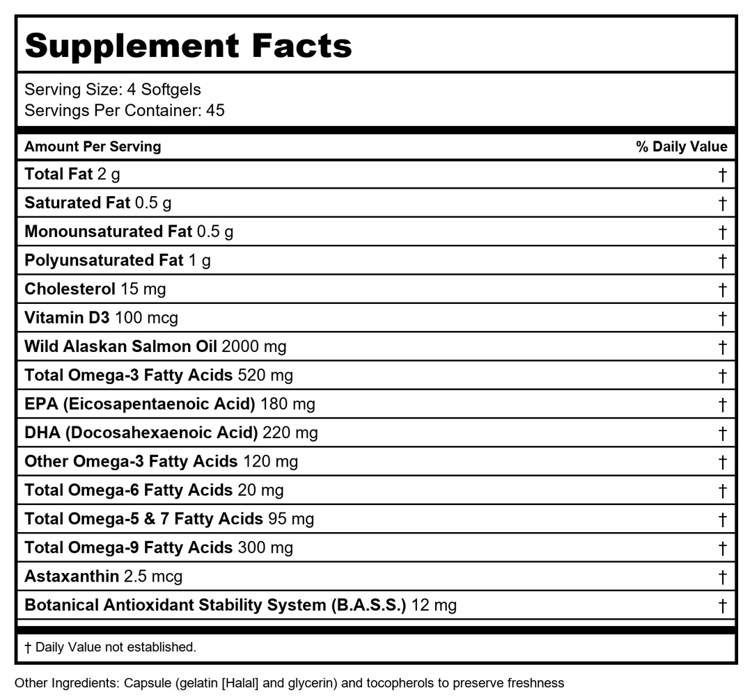 New Chapter Wholemega Fish Oil For Moms 180 Softgels - Supplement Facts panel